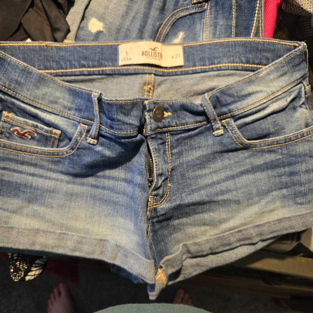 Hollister Light Blue Denim Shorts